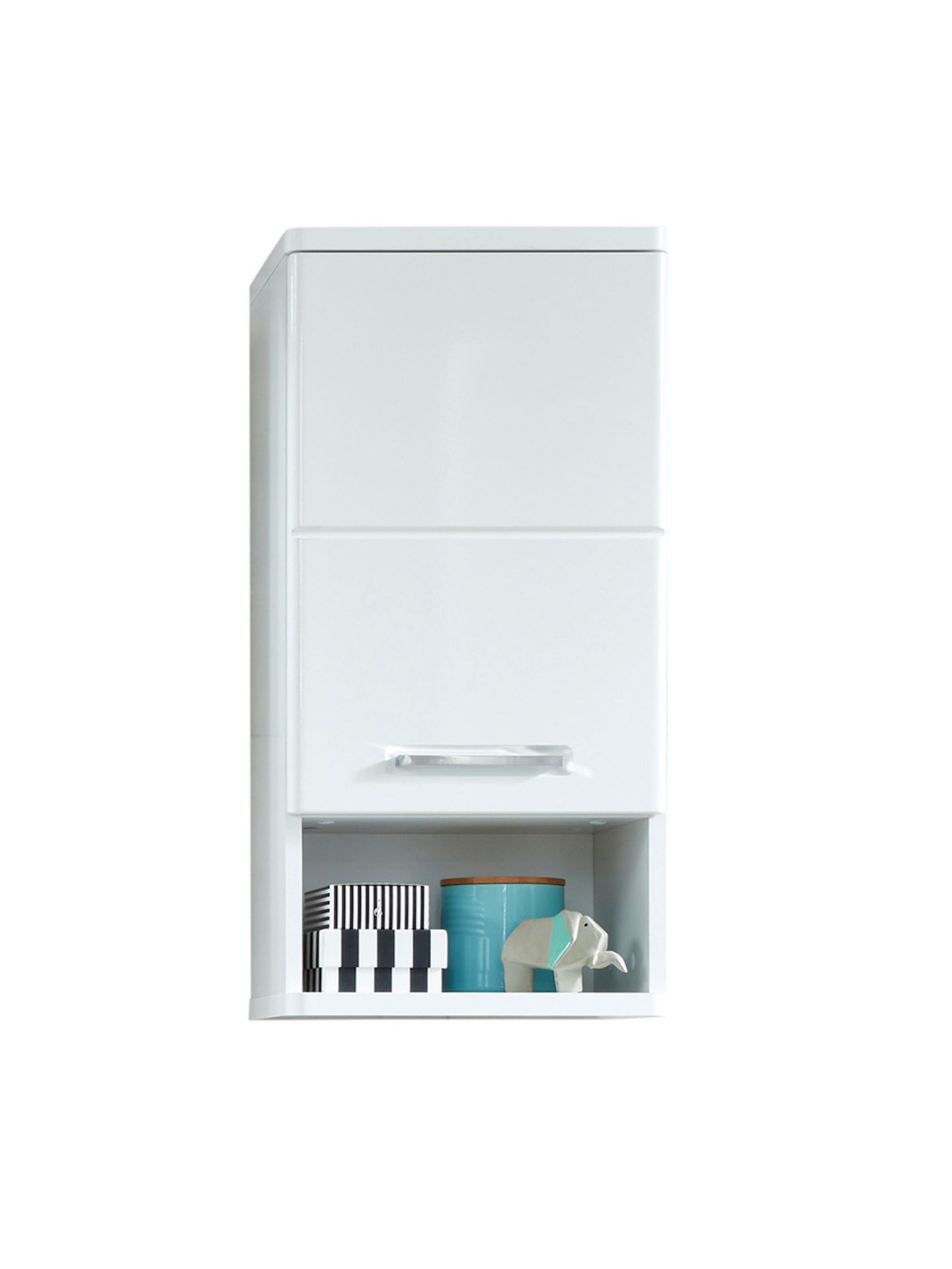 trendteam Badezimmer Monte Hängeschrank Weiß Hochglanz