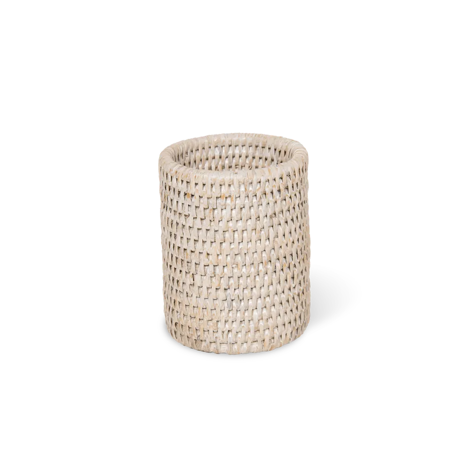 Decor Walther Basket BER Zahnputzbecher Rattan Dunkel