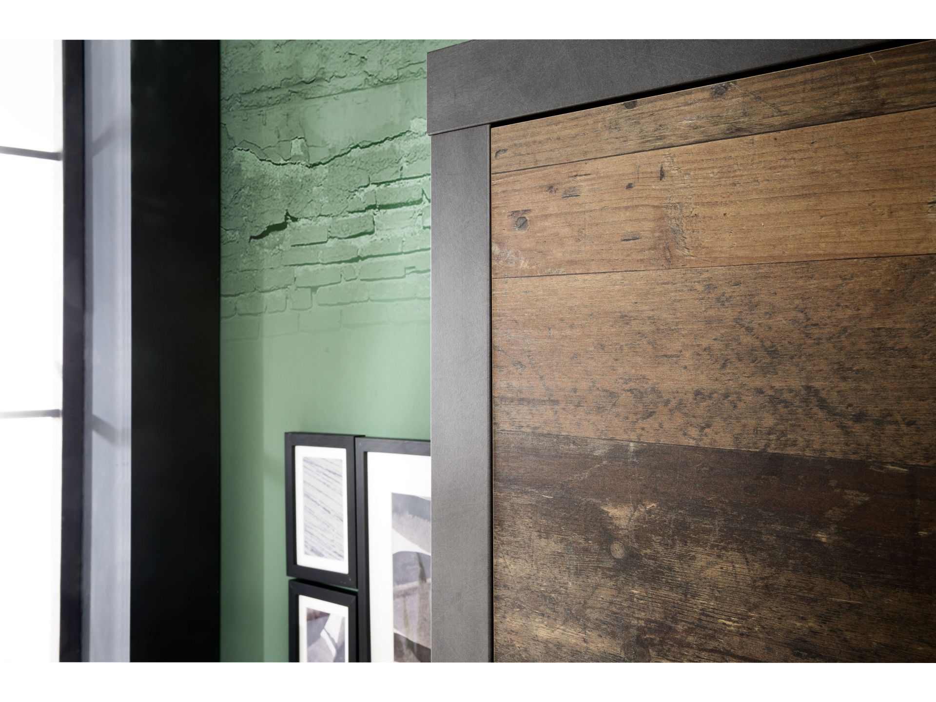 trendteam Indy GD-Kombination Graphit Old Wood Garderobe