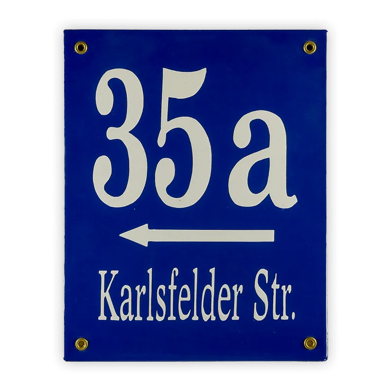Münder Email Münchener Hausnummer klein 20x25 cm Hausnummernschild