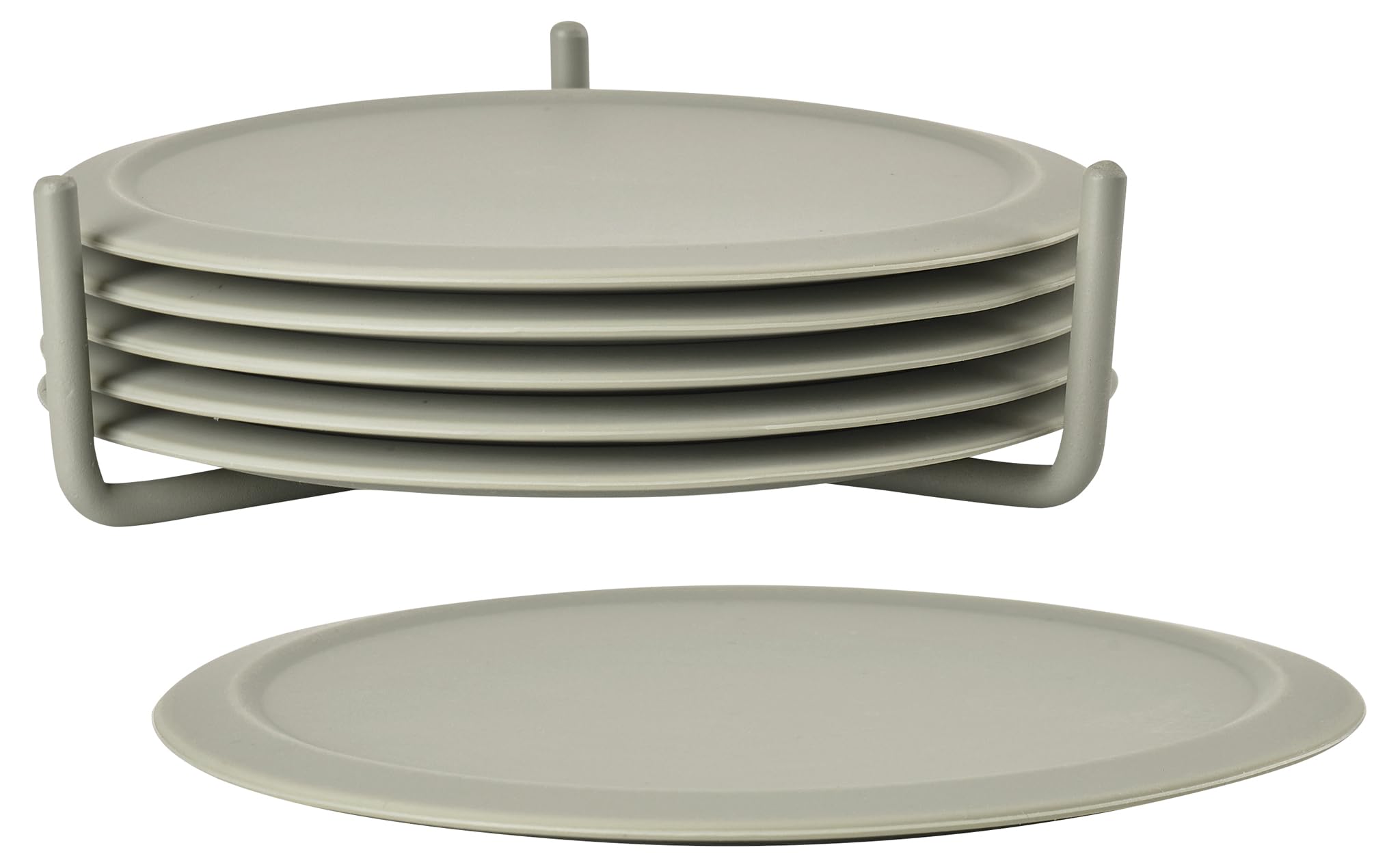 Zone Denmark Singles Glasuntersetzer Silikon Cool Grey 6er