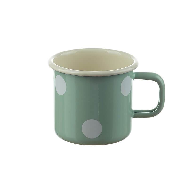 Münder Nostalgie-Geschirr Becher 8 cm hellblau/Tupfen 250 ml