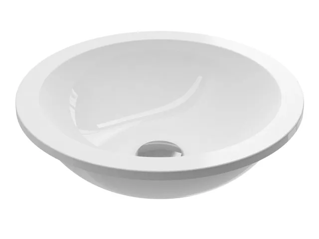Treos Serie 750 Einbaubecken Mineralguss Ø400 weiß