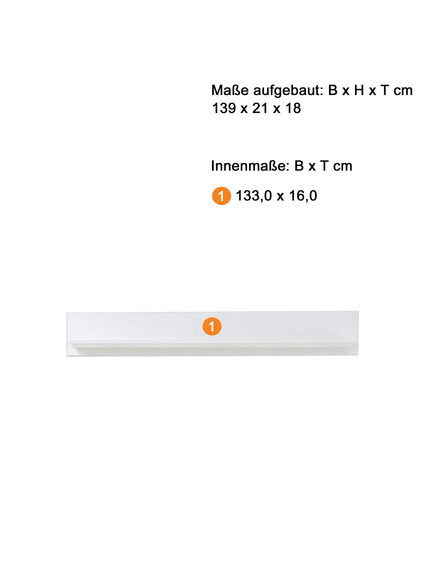 trendteam Brandson Baxter Wandboard weiß Dekor