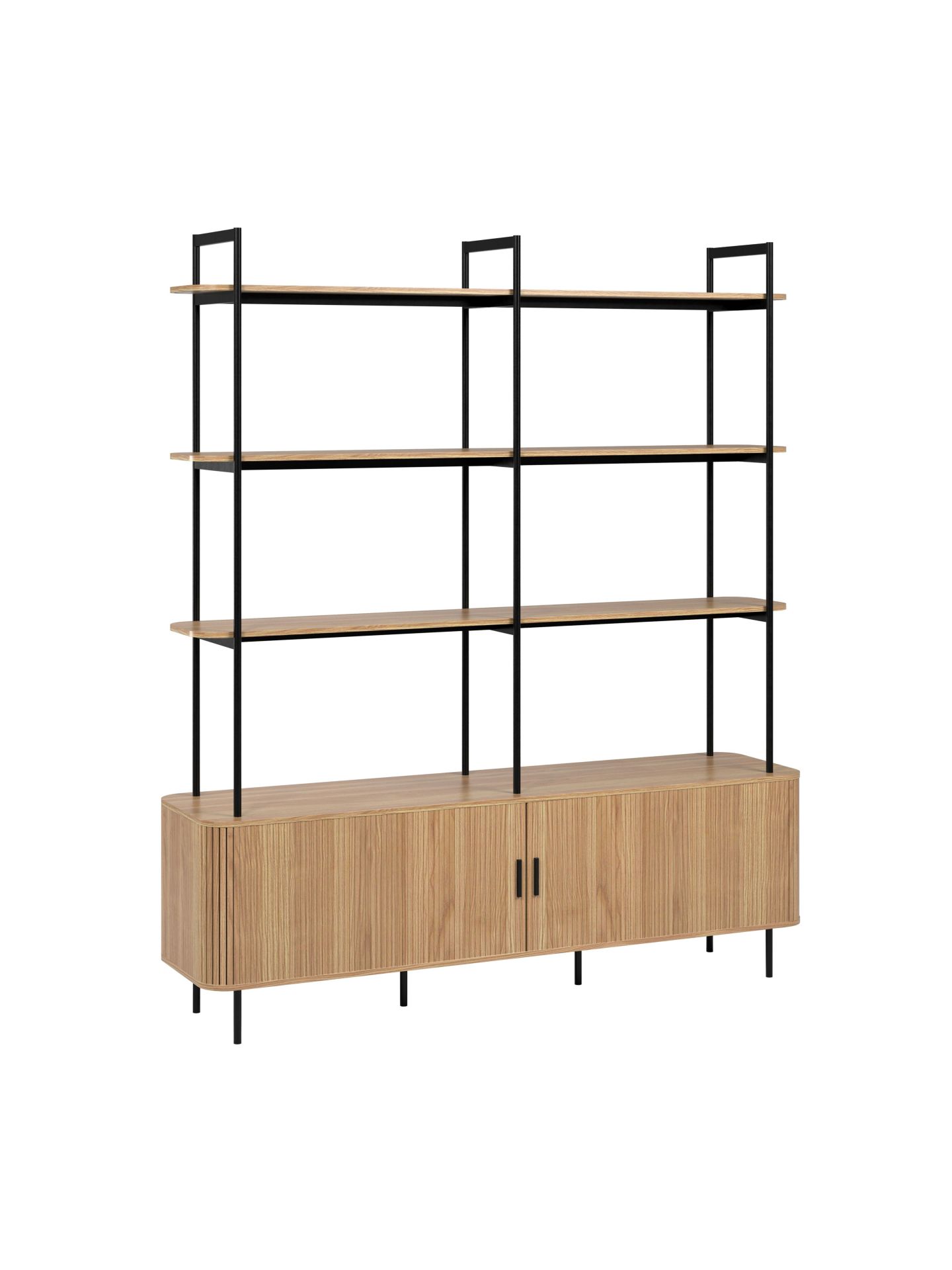 trendteam Ronin Regal Eiche Jalousieschiebetüren Arbeitszimmer