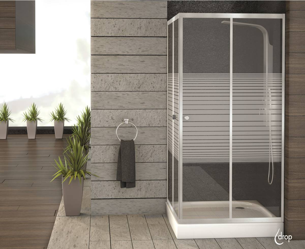 DROP Martinidis Shower Cabins Duschkabine quadratisch Glas