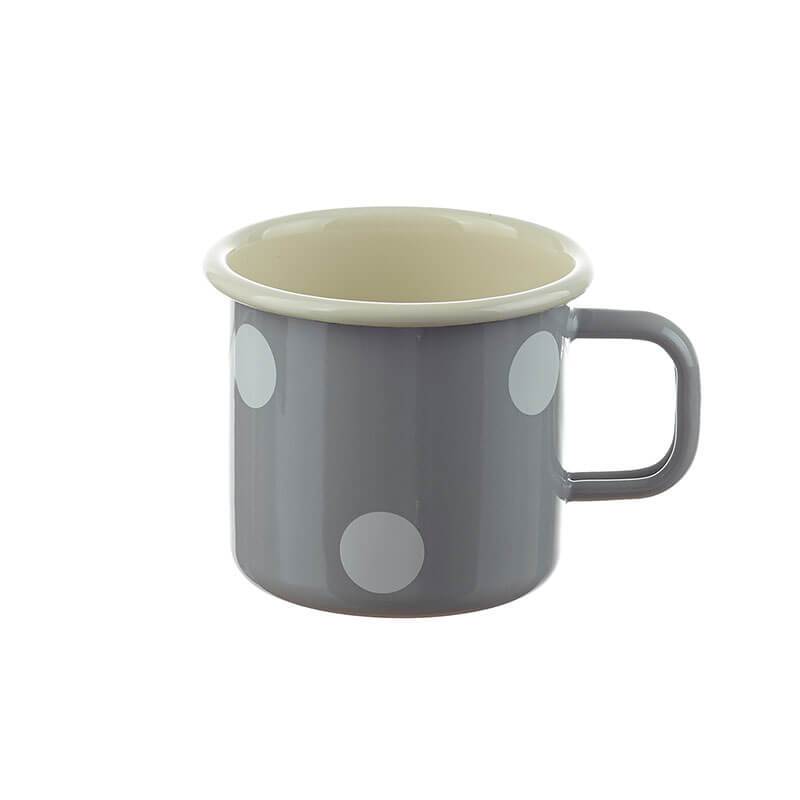 Münder Nostalgie-Geschirr Becher 8 cm hellblau/Tupfen 250 ml