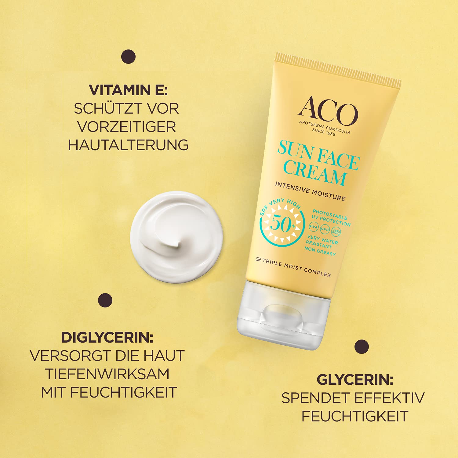ACO Sun Face Cream Sonnencreme LSF 50+ 50 ml Parfümfrei