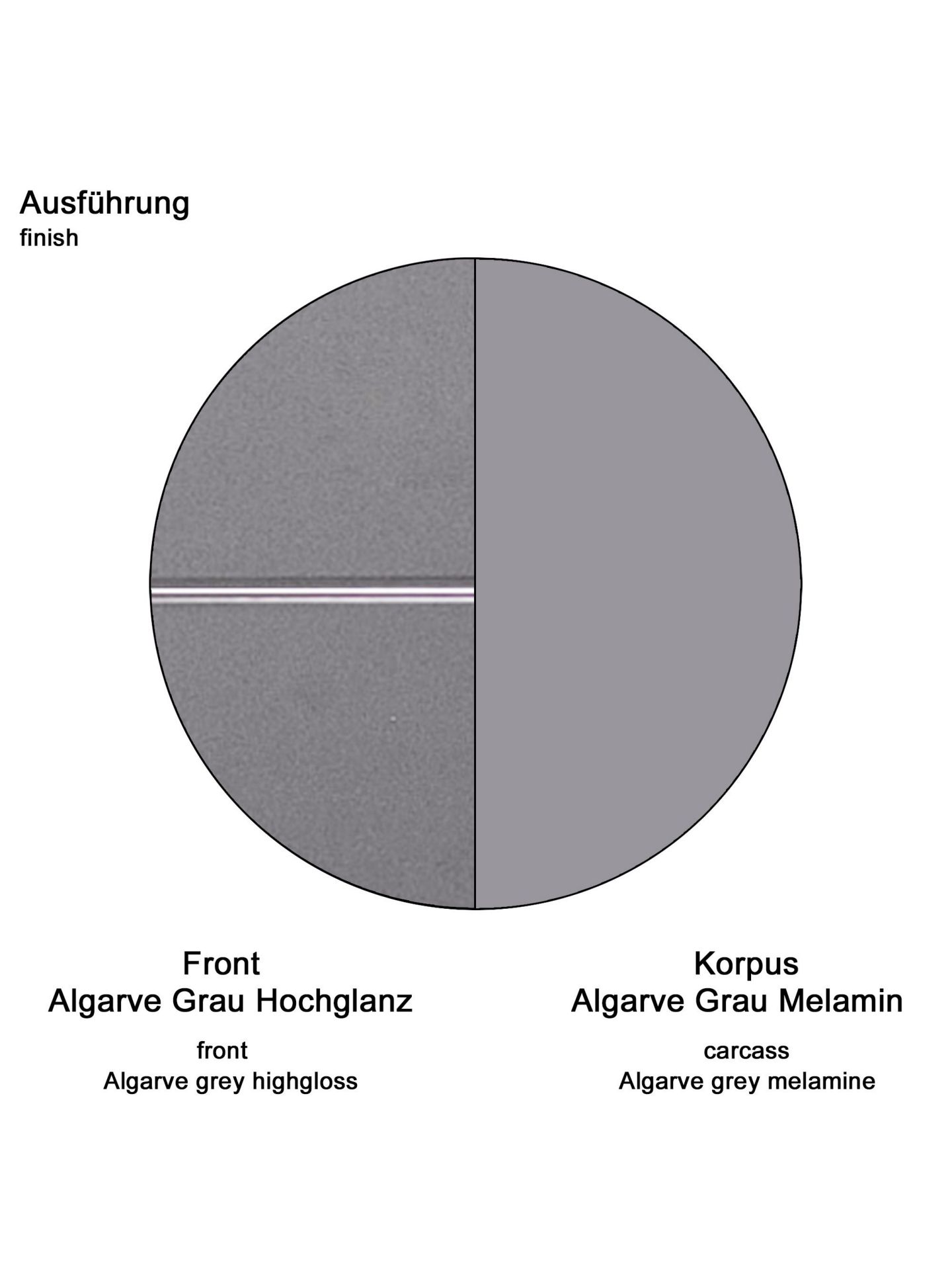 trendteam Amanda Hängeschrank breit Grau Agave