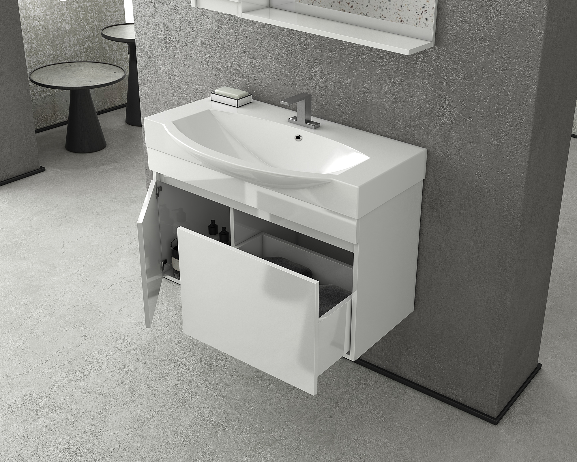 DROP Martinidis SENSO 105 White Badmöbel Weiß 105 cm