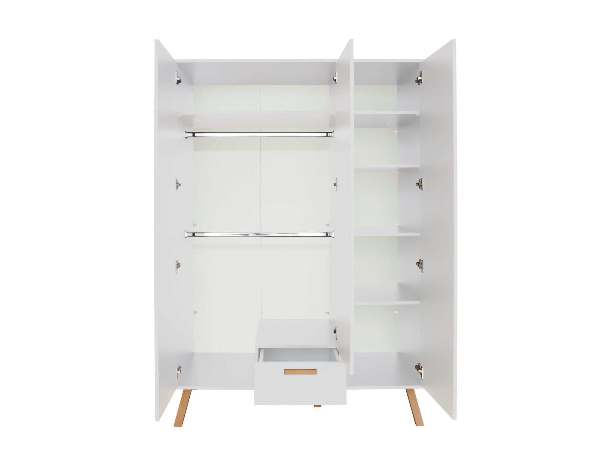 trendteam Mats 3TR 1SK Kleiderschrank weiß 3-türig