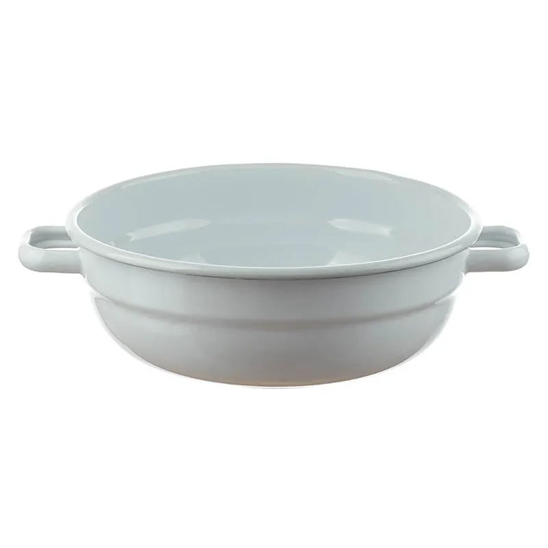 Nostalgie Bauernschüssel 20 cm Emailschüssel weiß ohne Deckel