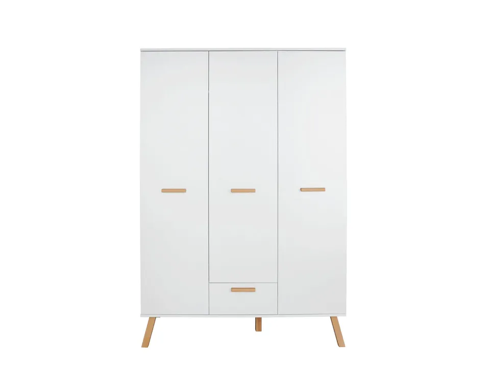 trendteam Mats 3TR 1SK Kleiderschrank weiß 3-türig