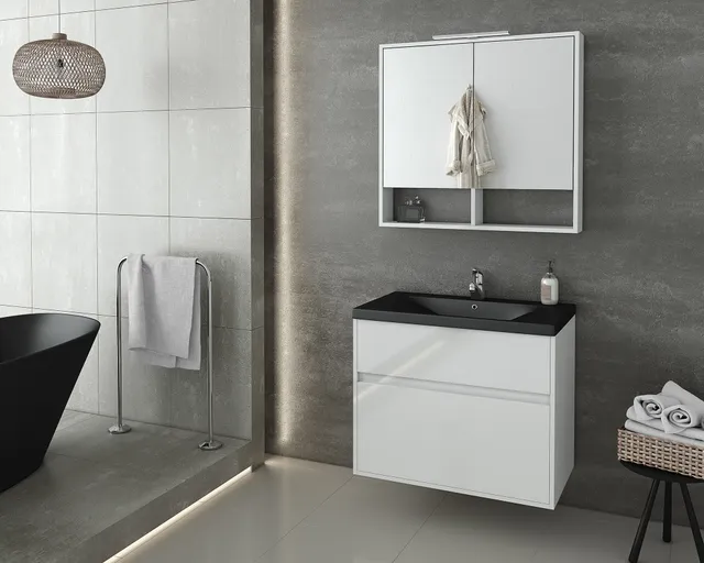 DROP Martinidis Instinct 80 White BL Badmöbel Weiß