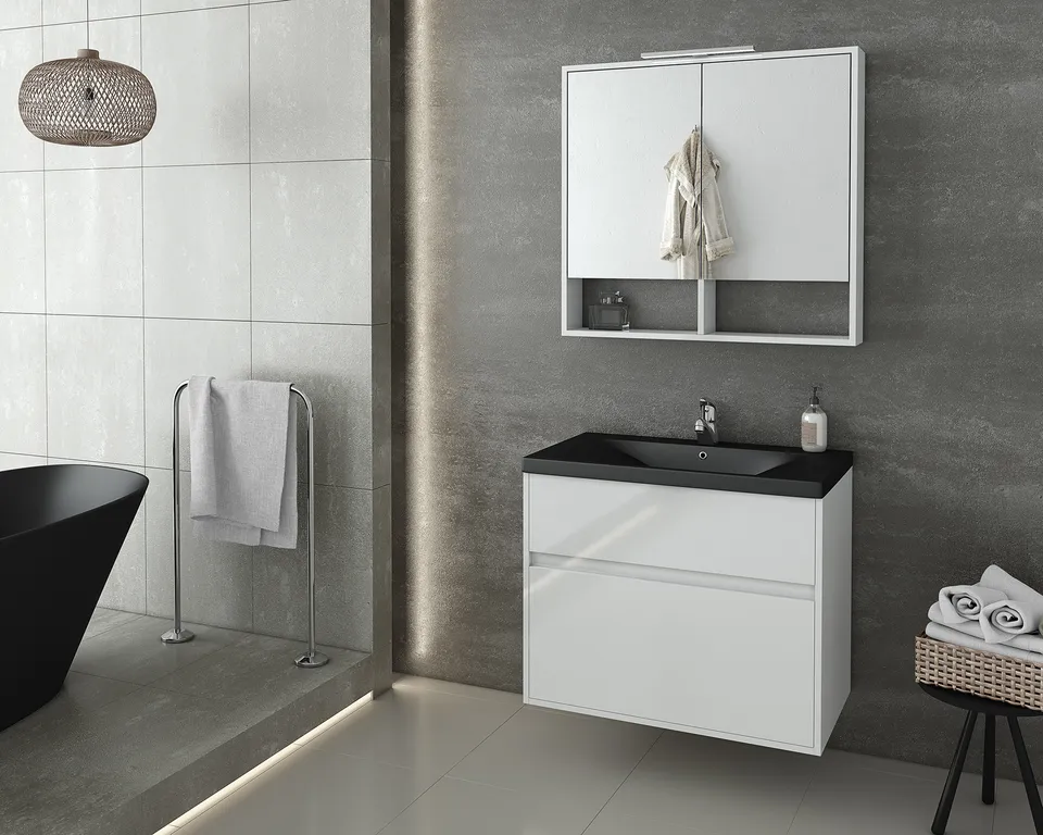 DROP Martinidis Instinct 80 White BL Badmöbel Weiß