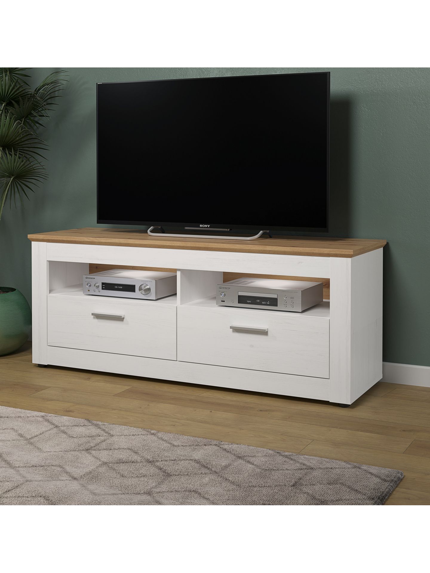 trendteam Shade TV-Unterteil weiß Artisan Eiche