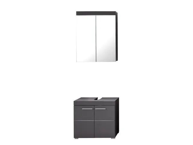 trendteam Amanda Bad-Kombi grau Agave Badmöbel-Set