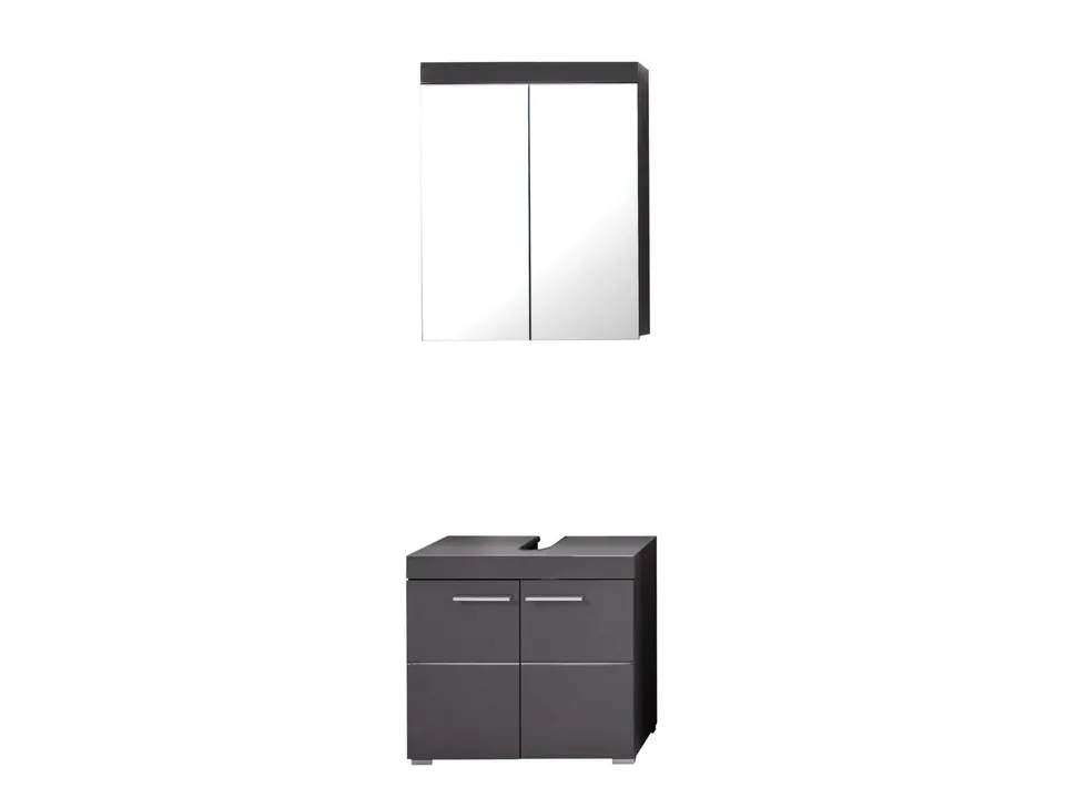 trendteam Amanda Bad-Kombi grau Agave Badmöbel-Set