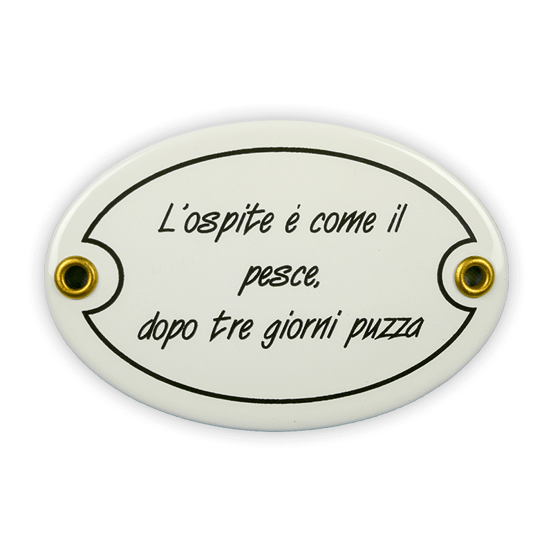 Münder Email Lagerschilder Emailschild oval 10,5x7 cm Italienisch