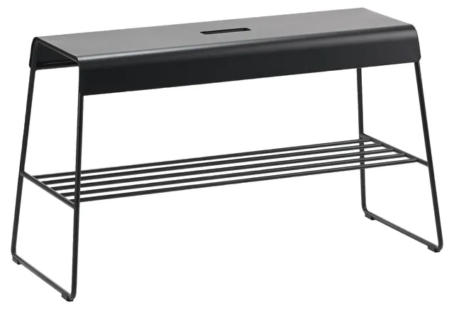 Zone Denmark A-Bench Gartenbank Schwarz 78,5 cm mit Ablage