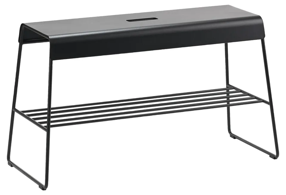 Zone Denmark A-Bench Gartenbank Schwarz 78,5 cm mit Ablage