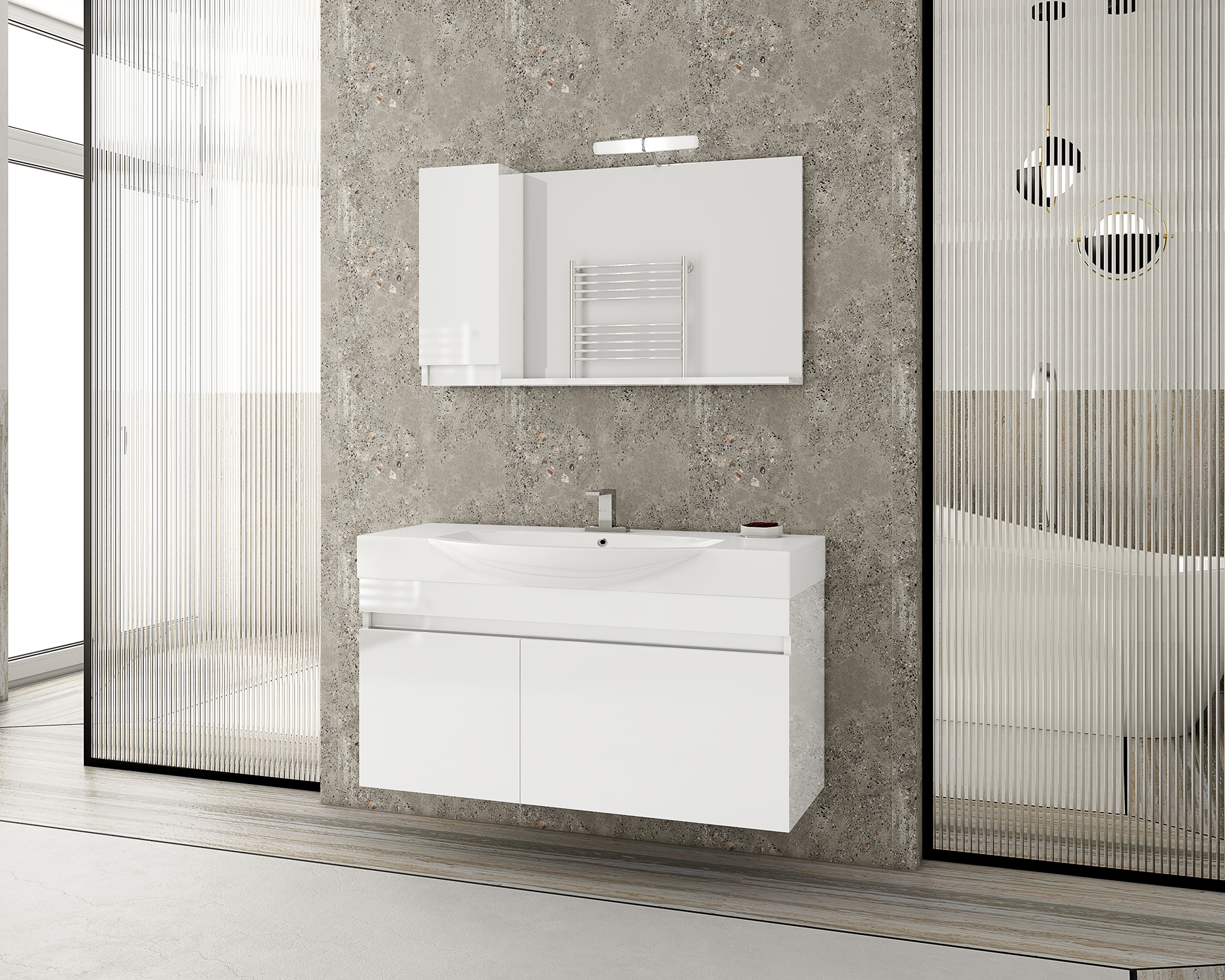DROP Martinidis SENSO 105 White Badmöbel Weiß 105 cm