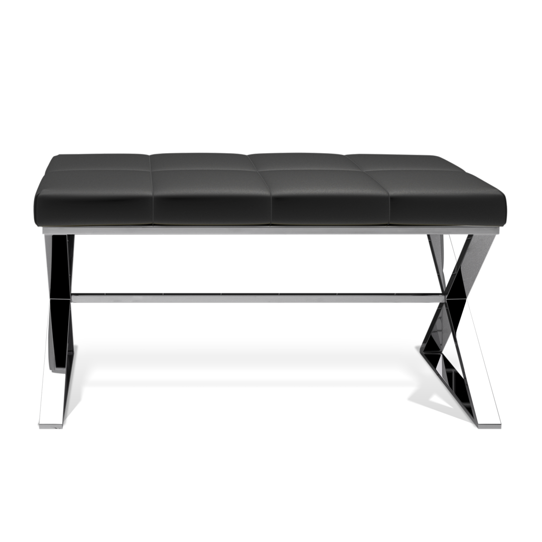 Decor Walther Classic Bench Badhocker Edelstahl Weiß