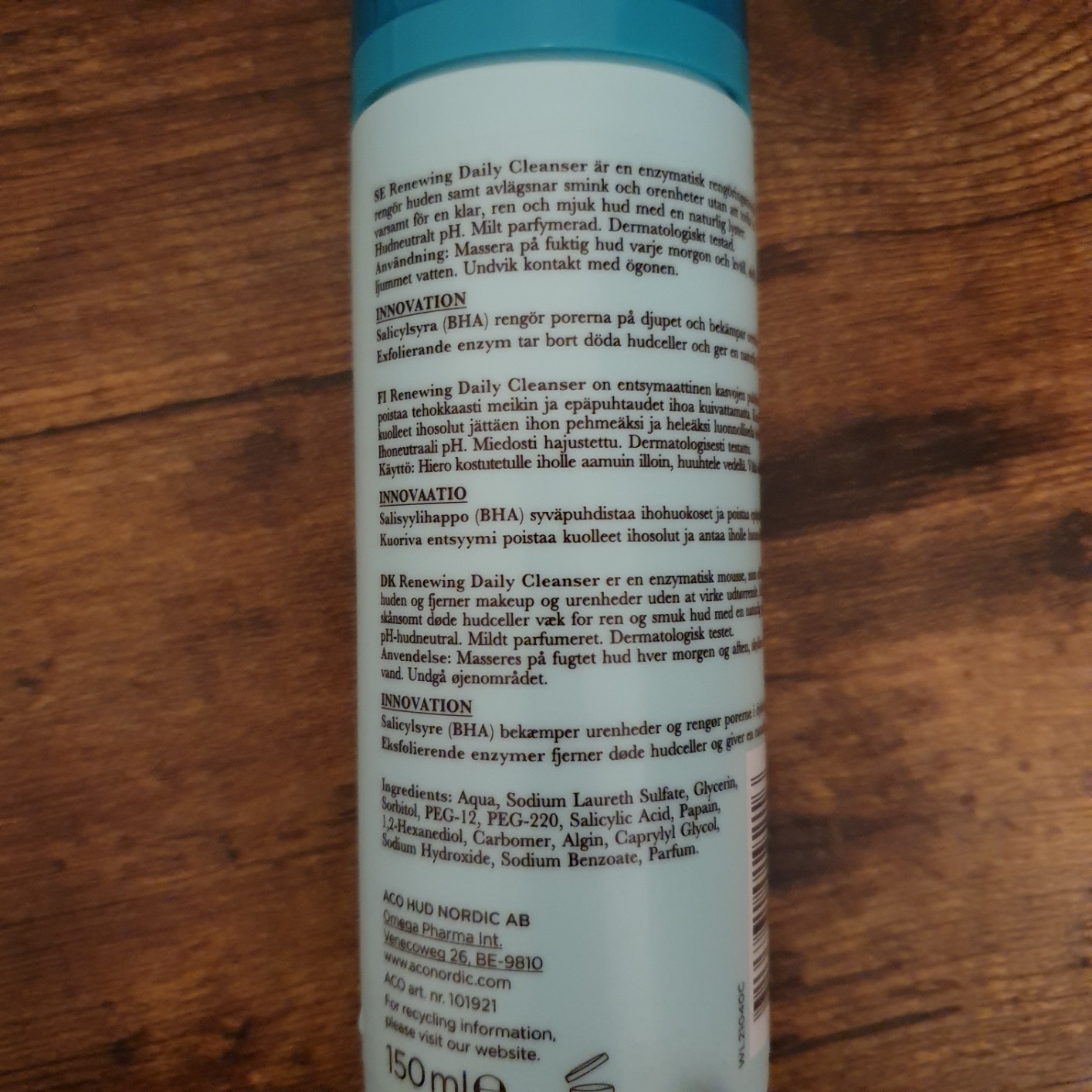 ACO Pure Glow Renewing Daily Cleanser Schaum 150 ml BHA