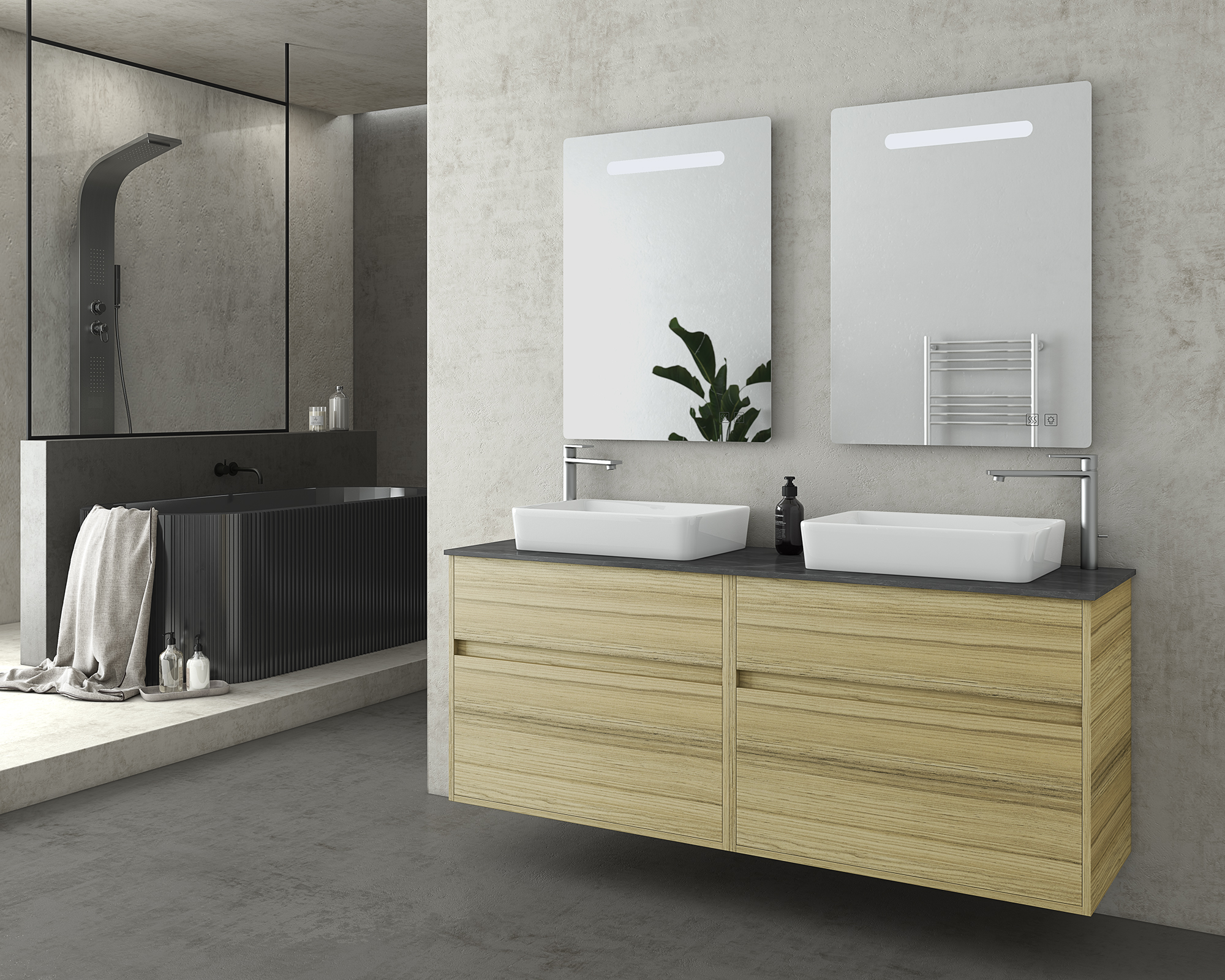 DROP Martinidis Instinct 150 Waschtischunterschrank Natural Oak 150 cm