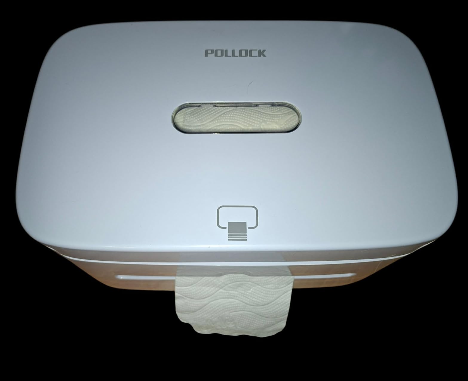 Pollock Papierhandtuchspender Weiß 2-in-1 Wandmontage ohne Bohren
