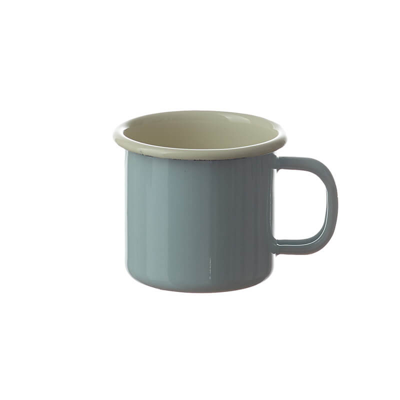 Münder Email Nostalgie Becher 6cm Emaillebecher hellblau 0,1l pastell