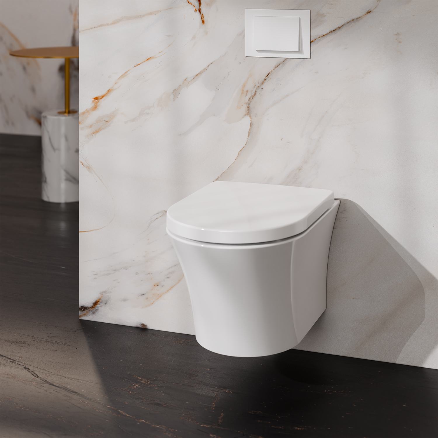 Treos Serie 810 WC-Set 48,5cm spülrandlos mit Sitz weiß