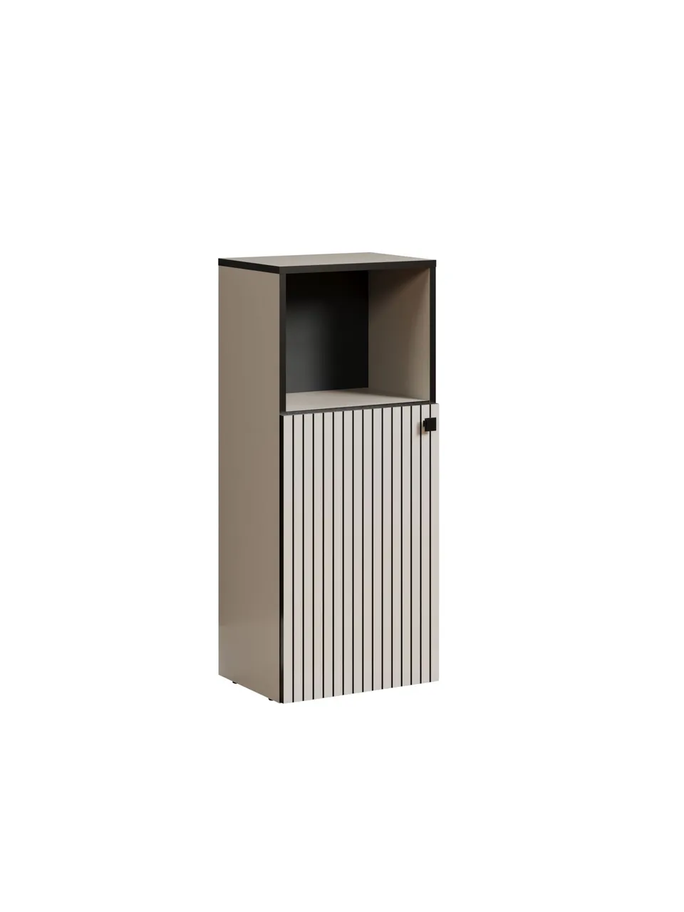trendteam PureBliss Standschrank Cashmere schwarze Rillen