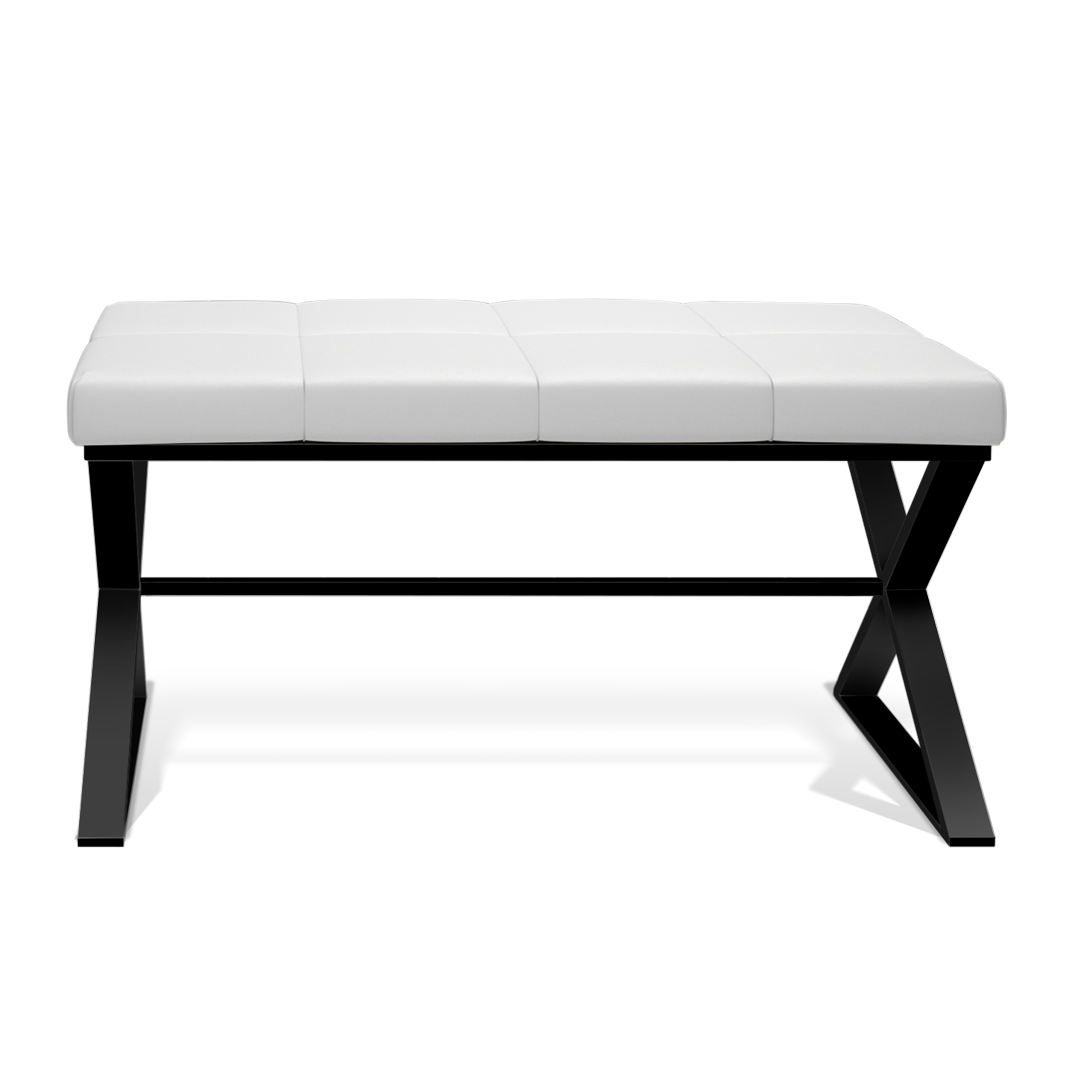 Decor Walther Classic Bench Badhocker Edelstahl Weiß