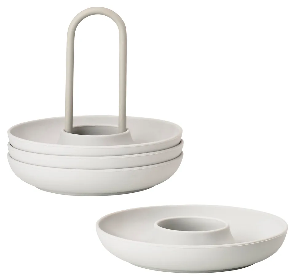 Zone Denmark Singles Eierbecher Silikon Warm Grey 4er-Set