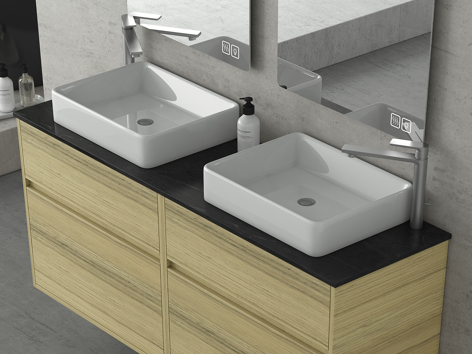 DROP Martinidis Instinct 150 Waschtischunterschrank Natural Oak 150 cm