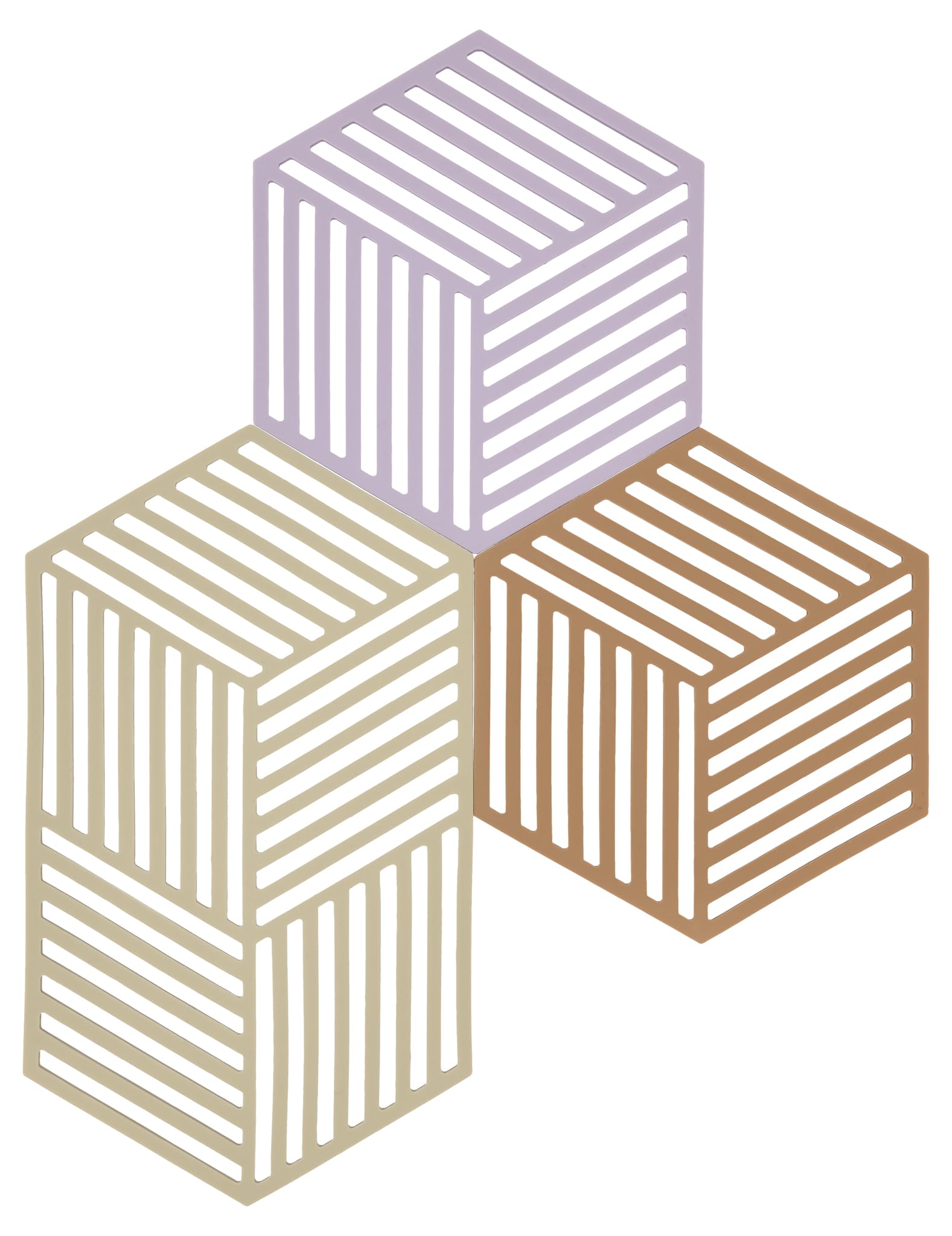 Zone Denmark Trivets Hexagon Topfuntersetzer 3er Bunt