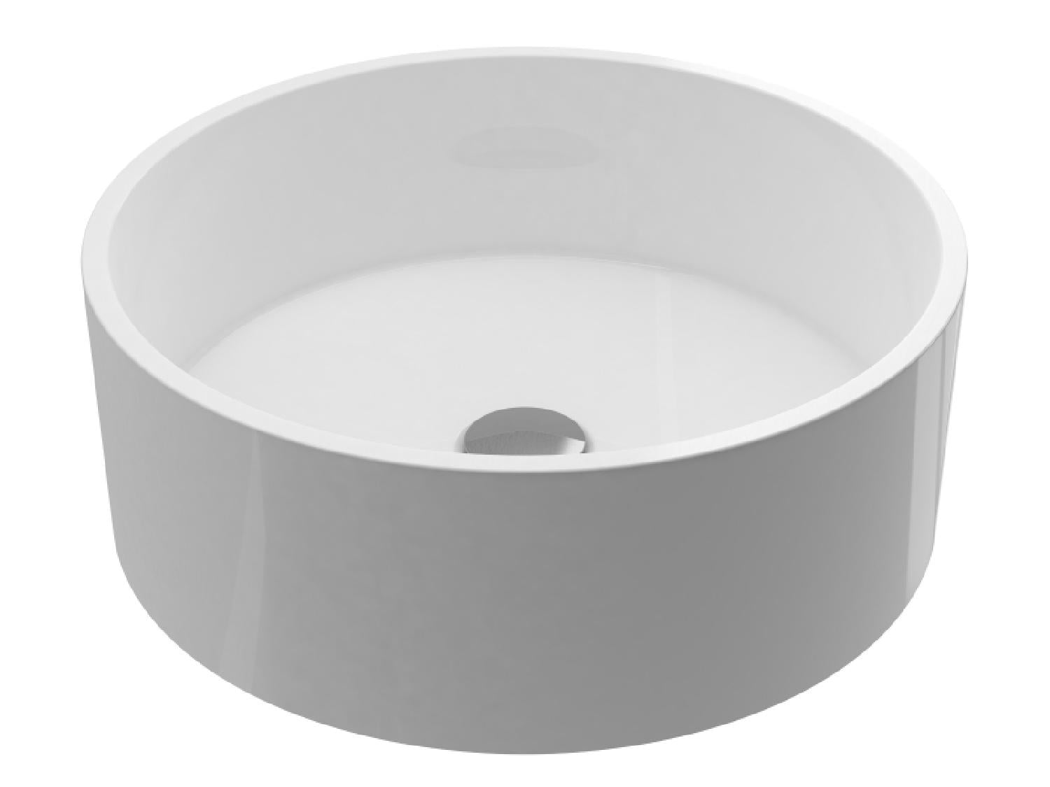 Treos Serie 710 Aufsatz-Waschbecken Ø 426 mm weiß glänzend