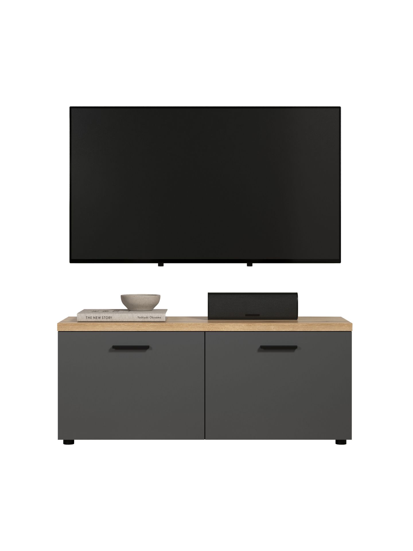 trendteam Baggio Lowboard Anthrazit Coast Evoke Oak TV