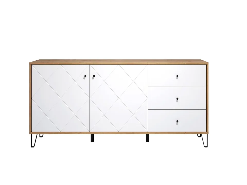 trendteam Touch Sideboard Artisan Eiche Weiß Matt