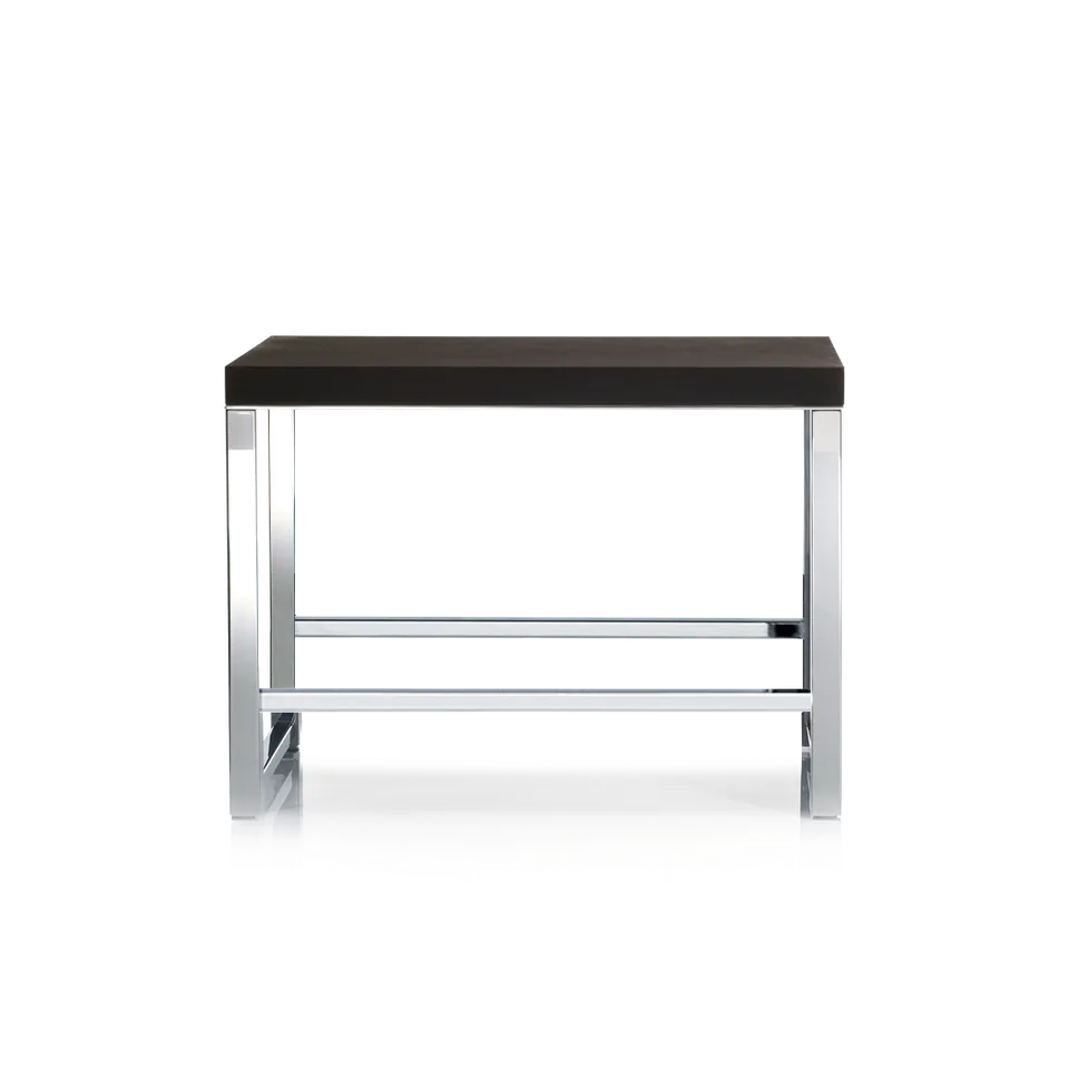 Decor Walther Onyo Wood SO Hocker Edelstahl Hellbraun