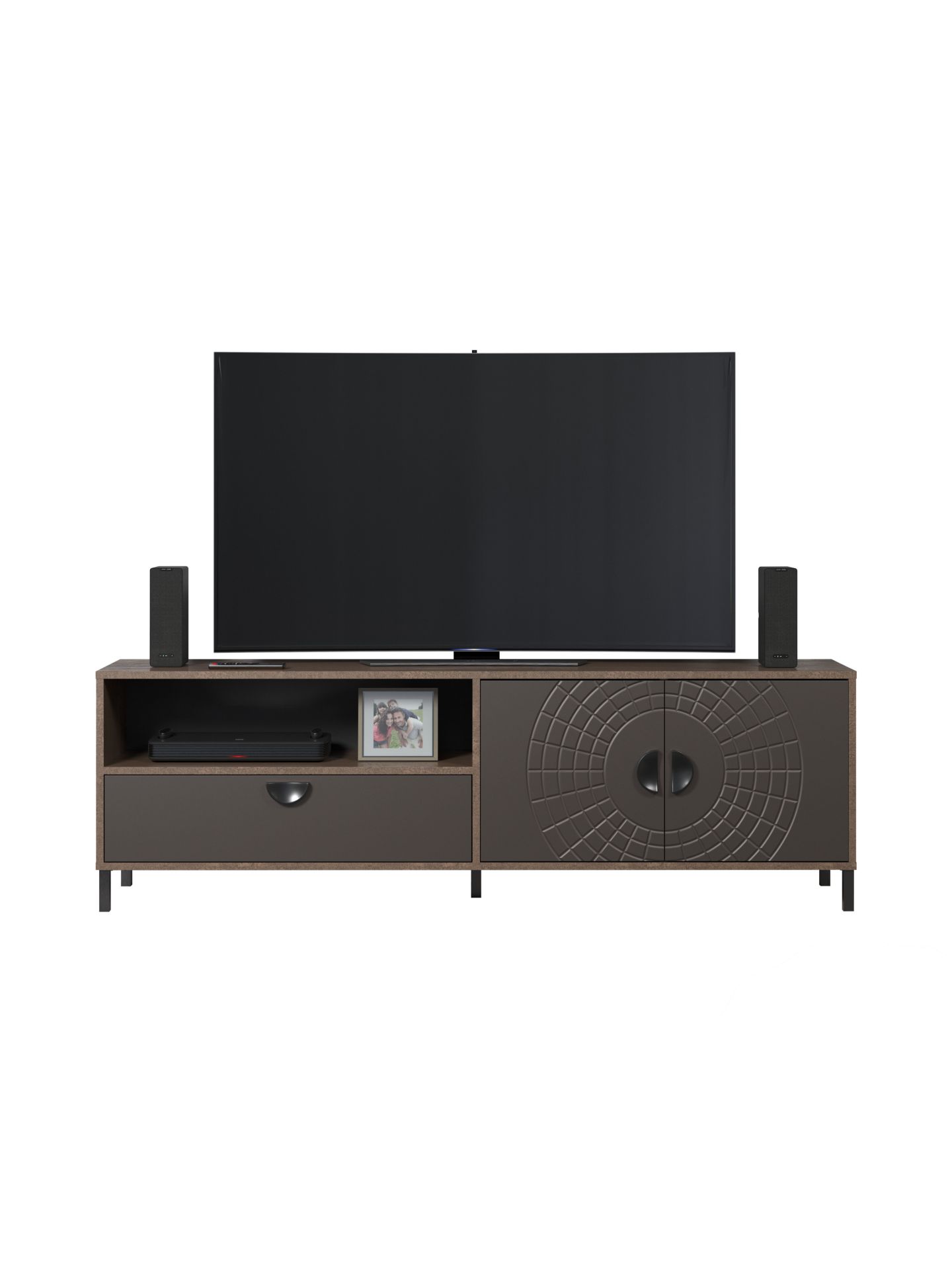 trendteam Fusion TV-Lowboard Rostoptik Perlbronze