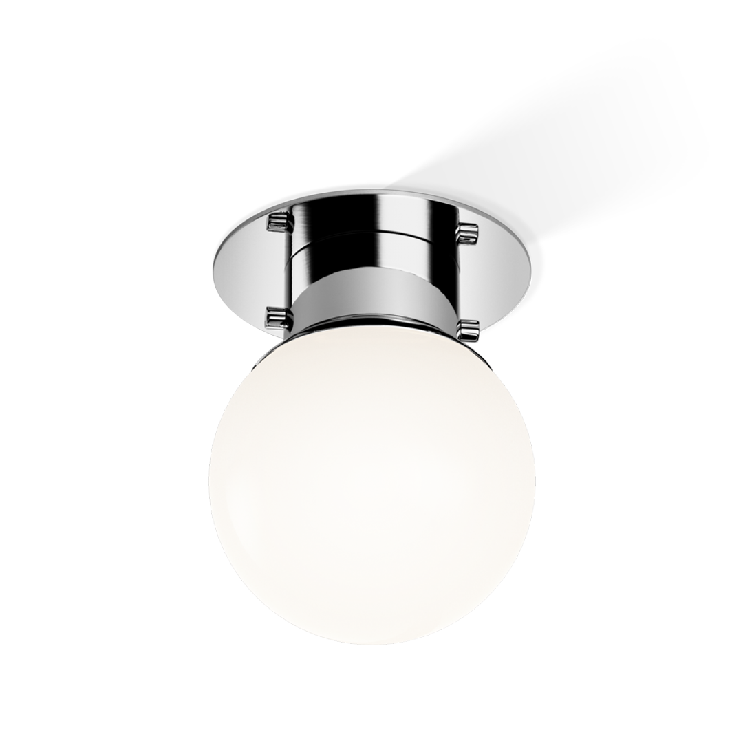 Decor Walther Bar Globe Deckenleuchte Chrom Opalglas