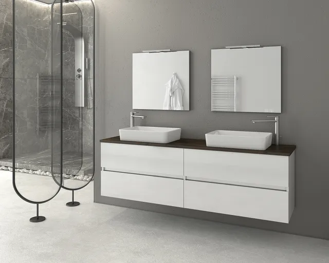 DROP Martinidis Luxus 160 White-1 Badmöbel Weiß