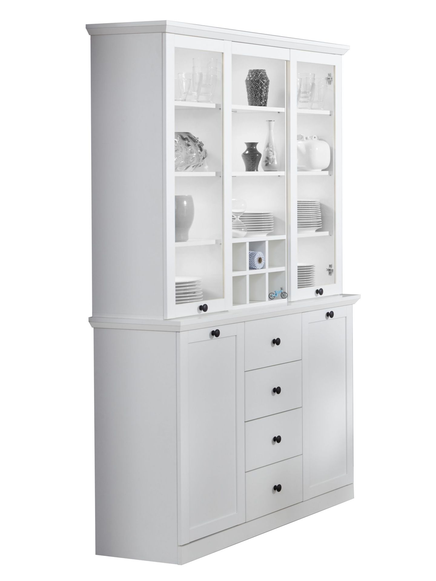trendteam Brandson Baxter Buffet Set Weiß Dekor