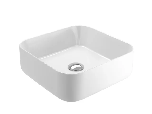 Treos Serie 800 Aufsatzbecken Keramik 39,5 cm weiß ohne Hahnloch