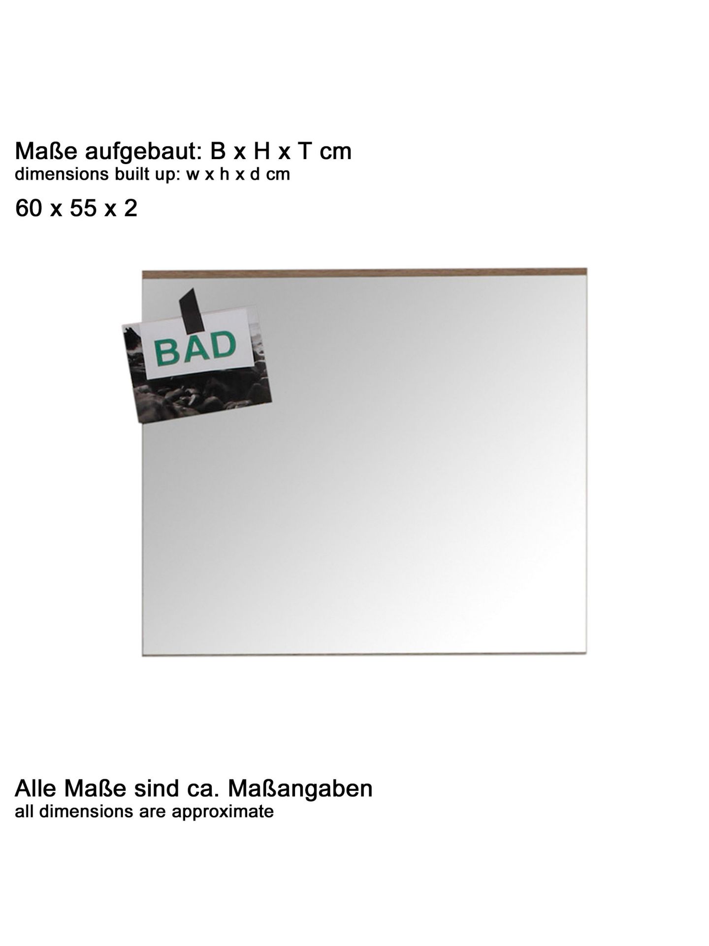 trendteam Set-One Wandspiegel Eiche San Remo
