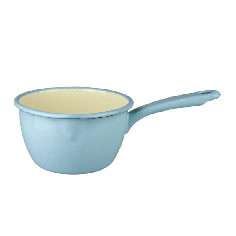 Münder Email Nostalgie Stieltopf 1 l pastell creme