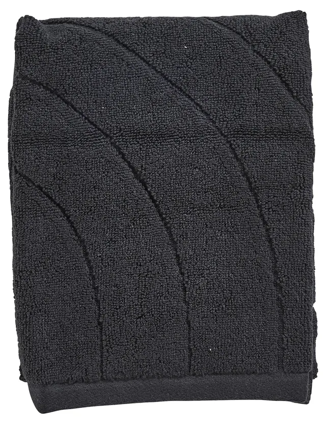 Zone Denmark Time Gästehandtuch 50x70 Schwarz Baumwolle