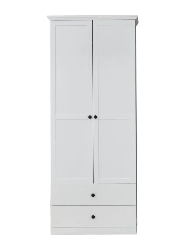 trendteam Brandson Baxter Garderobenschrank Weiß EB-Set